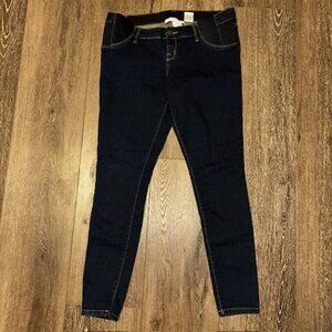 Liz Lange Maternity Jeggings Jeans Womens Size M Blue Dark Wash Denim Stretch